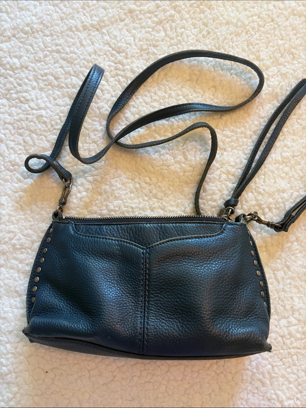 The Sak Silverlake 3in1 Navy Pebbled Leather Crossbody
